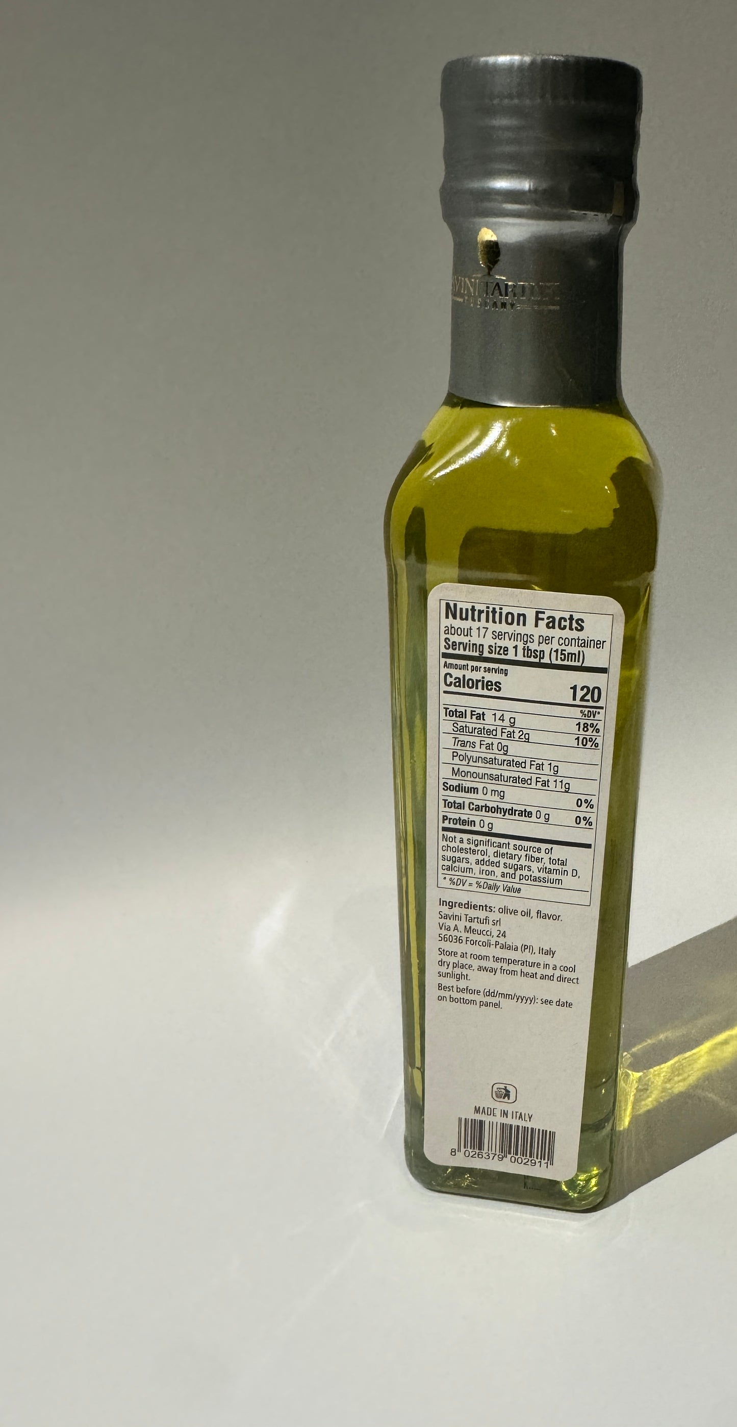 Olive oil with black truffle