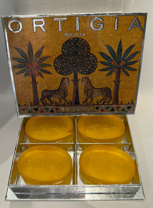 Ortigia- Set of 4 Bar Soaps ( Small- Yellow)